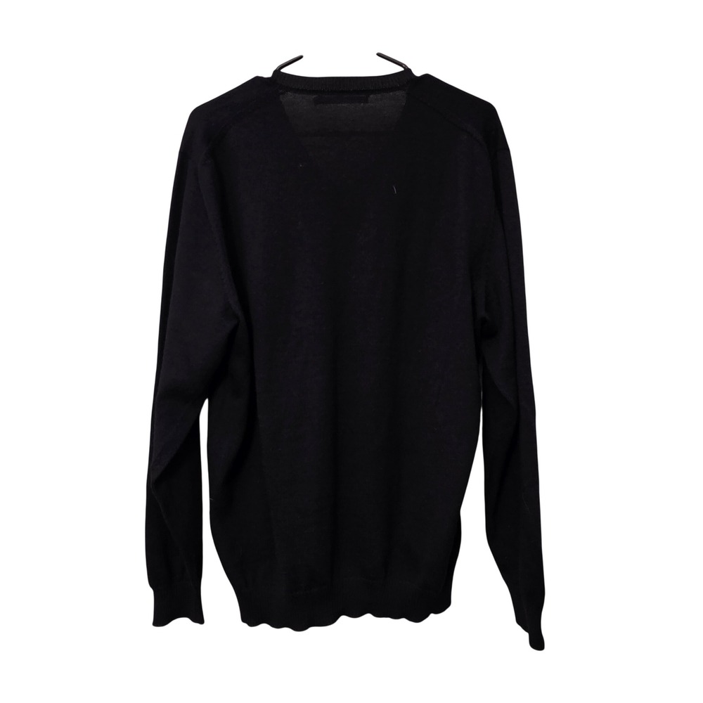 Kuna Mens XL V-Neck Sweater 100% Baby Alpaca Dark Navy Blue Knit Luxury - Picture 2 of 8
